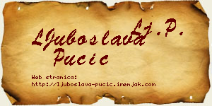 LJuboslava Pučić vizit kartica